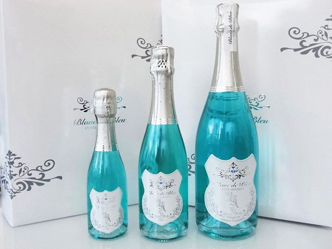 Blanc de Bleu The World's First Blue Grape Sparkling Wine.