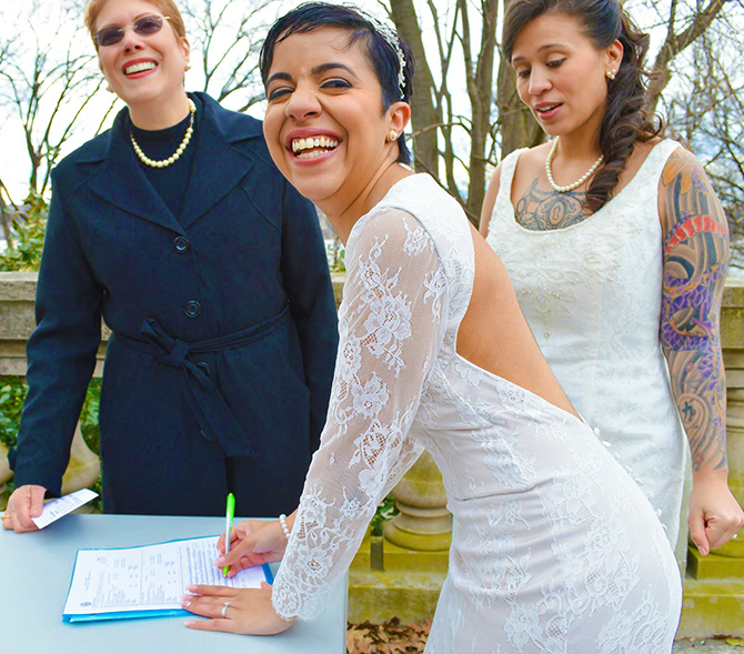 Central Park Gay Marriage Ceremonies Reverend Billingual