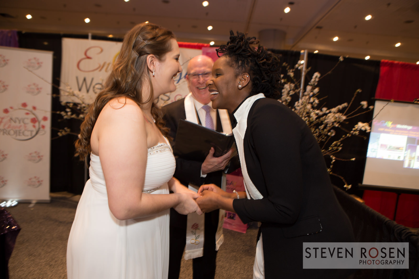 Wedding Vow Exchange - Val and Chelsey LGBT Wedding at the Original LGBT EXPO in NYC - Wedding Ceremony