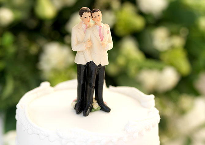 Hilton Sonoma Wine Country - Gay Wedding Cake Topper