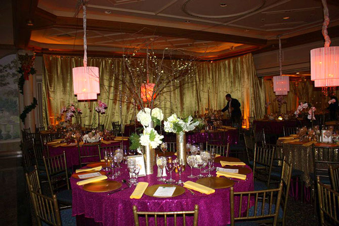 The Waters Edge at Giovanni's -  Wedding Reception Table Setting