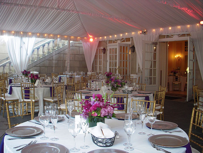 Dumbarton House - Tented reception and uplighting