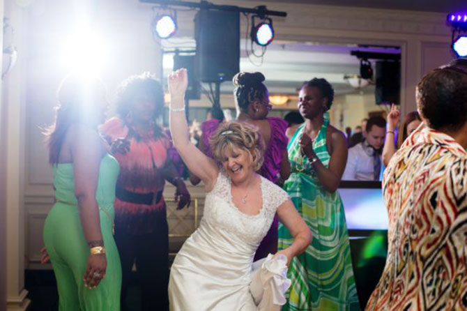 Phoenix Park Hotel - Bride on dancefloor with wedding guests