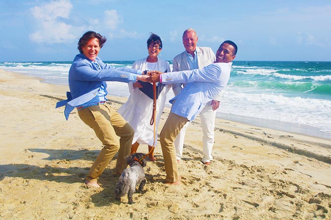 Rev. Tanya Young Venice, Florida Weddings - Gay couple on the beach