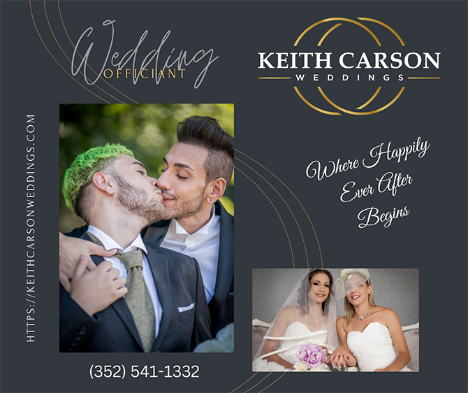 Keith Carson Weddings 
North Central Florida LGBT Wedding Officiant
