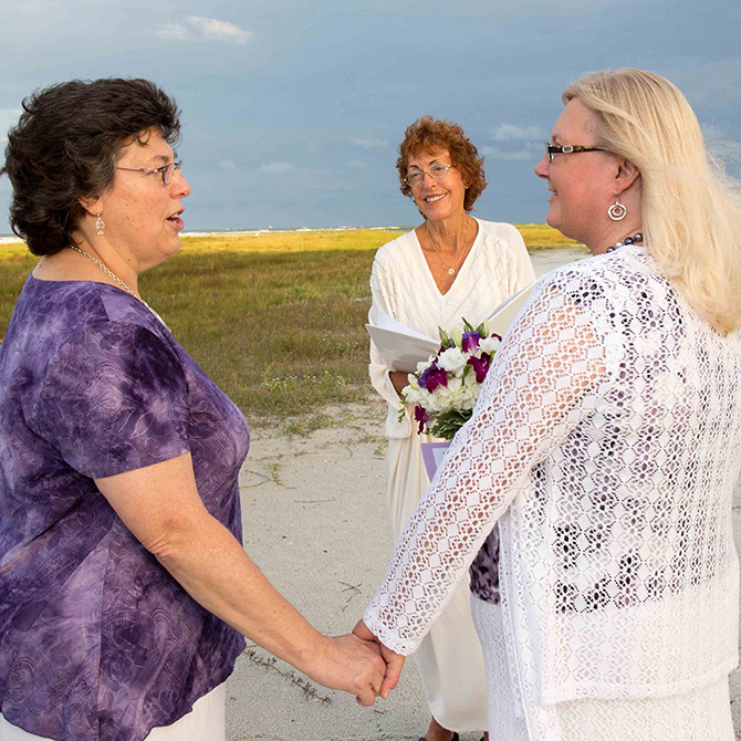 Rev. Susan "Sophie" Bierker - Floral Heart on the beach