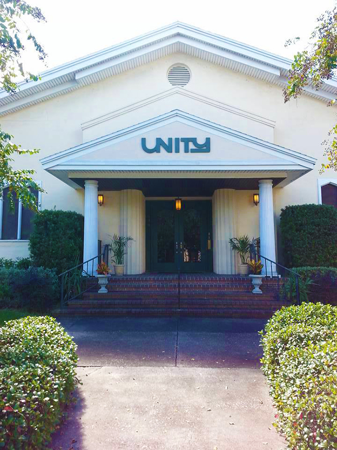 Church entrance - Unity Church of Jacksonville 