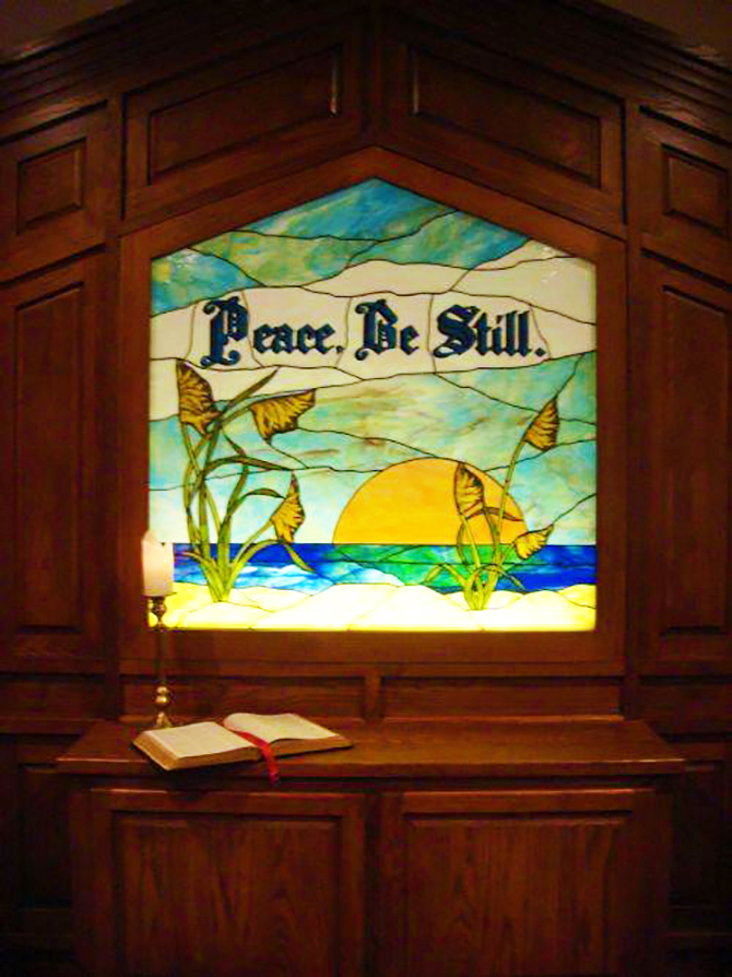 Peace. Be Still. Stained Glass - Unity Church of Jacksonville 