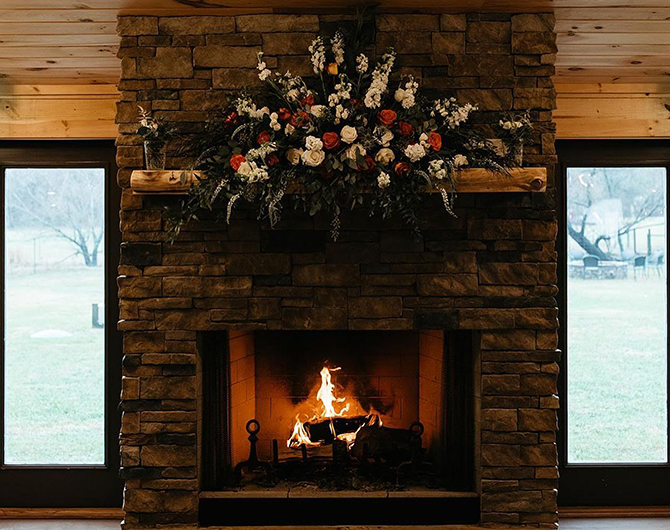 Fireplace - North Georgia Mountains - LGBT Wedding Venue - Willow Creek Farm