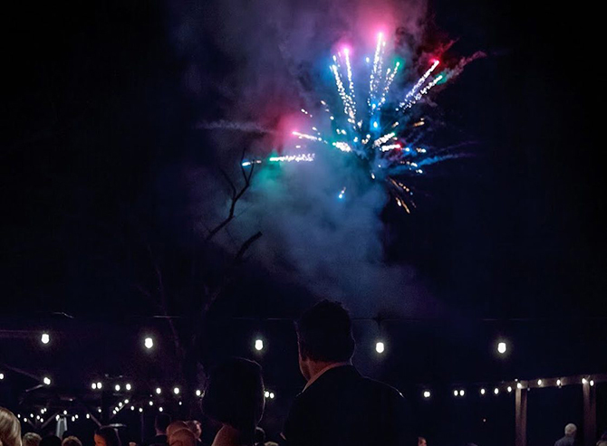 fireworks - North Georgia Mountains - LGBT Wedding Venue - Willow Creek Farm