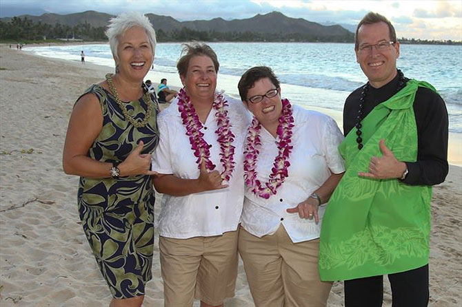 I Do Hawaiian Weddings LGBT beach wedding ceremony