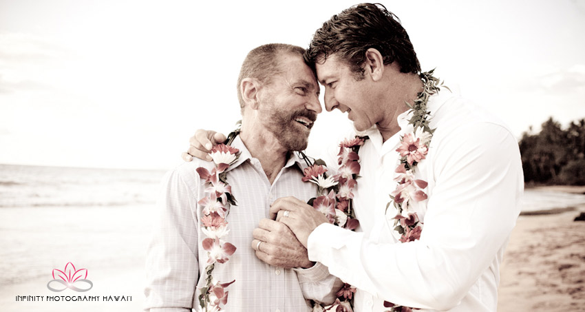 Purple orchid Wedding - hawaii lgbt wedding