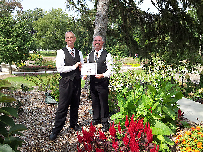 Best Wedding Chapel LGBT Shelbyville Illinois grooms garden