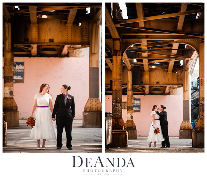 Gay wedding kiss - DeAnda Photography - Illinois