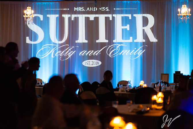 Same-Sex Wedding Gobo - Parkway Banquets