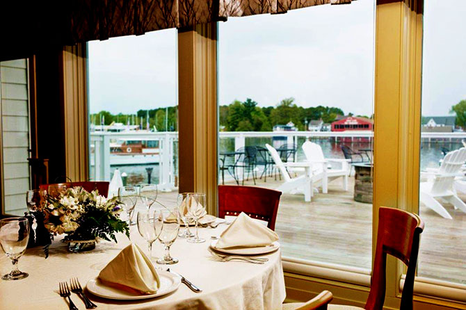 Maryland LGBT Wedding Venue St Michaels Harbour Inn Marina And Spa   670 St Michaels Harbour Inn Marina Spa Table By Window 