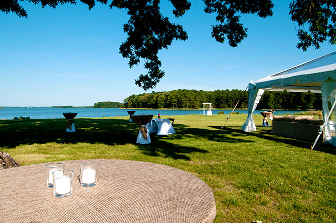 St. Michaels Harbour Inn - Outdoor tented reception venue