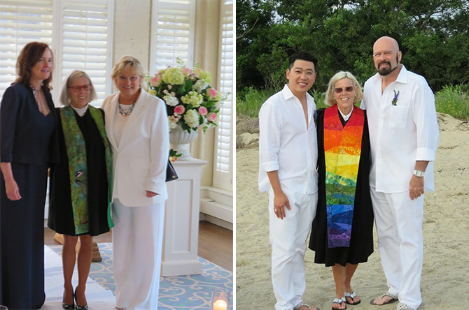 Weddings By Design Lucinda Graham LGBT Wedding Officiant in Brewster Massachusetts