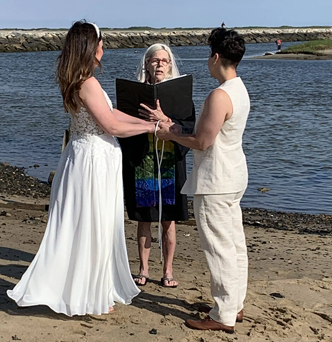 Weddings By Design Lucinda Graham LGBT Wedding Officiant in Brewster Massachusetts