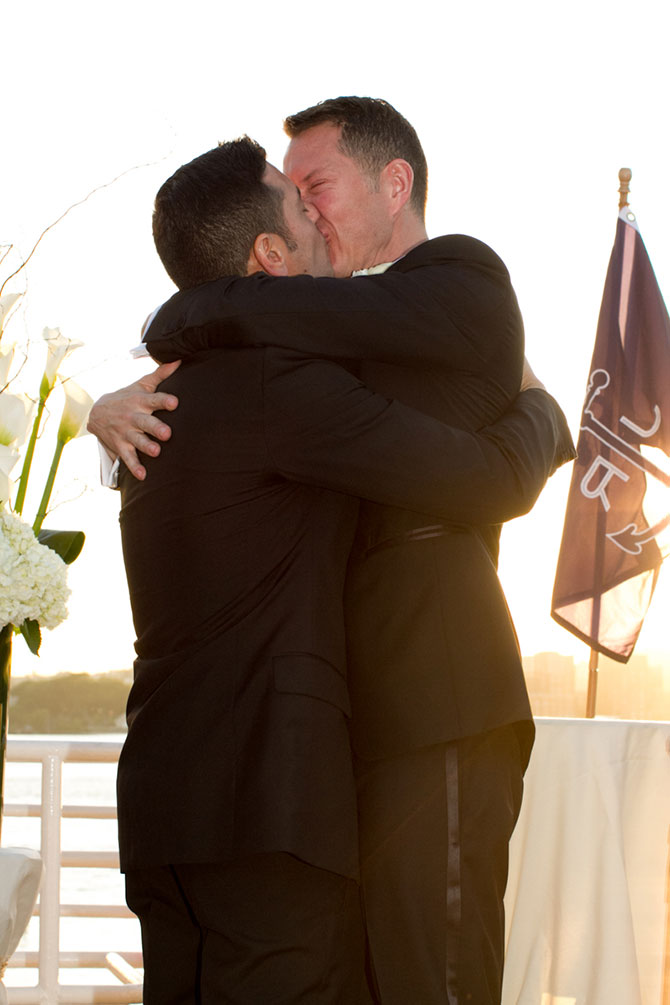 Christopher Lane Photography - Gay grooms wedding kiss