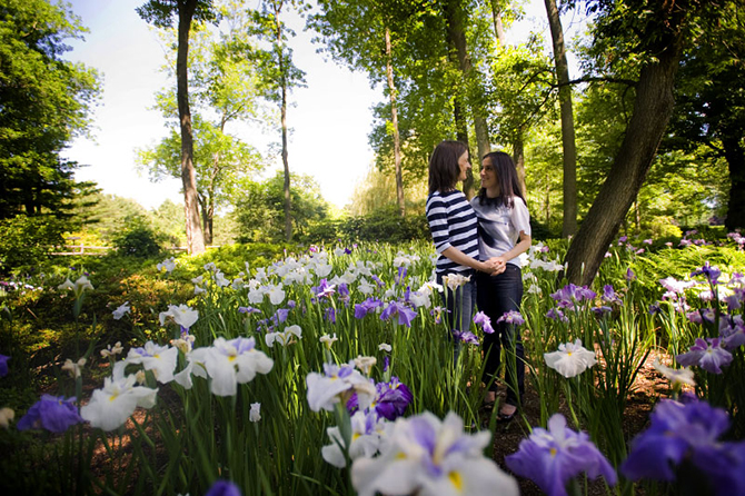 LGBT couple amongst the irises - Studio A Images