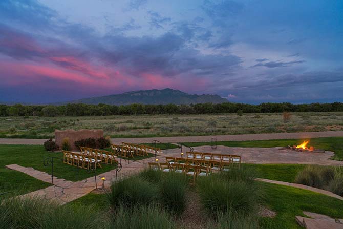 Hyatt Regency Tamaya Resort and Spa - outdoor wedding ceremony in the desert