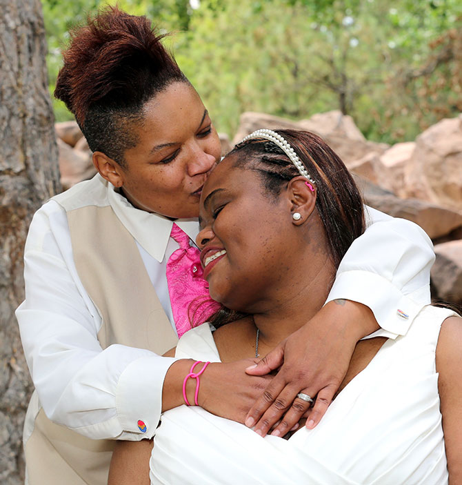 Ricci Photography New Mexico - Lesbian brides intimate portrait