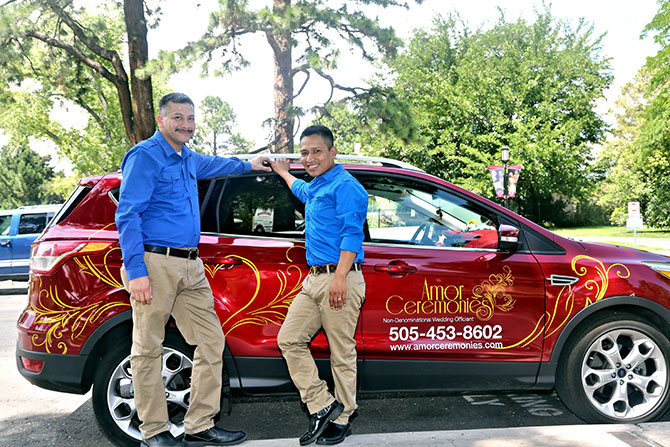 Ricci Photography New Mexico -Gay couple company vehicle