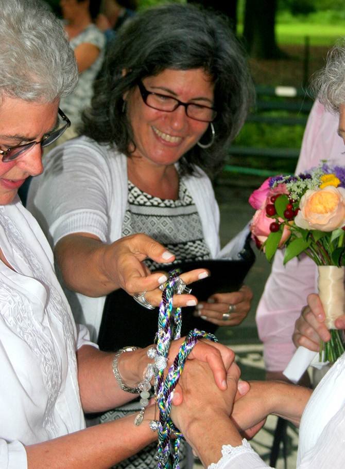 Handfasting Ceremony - Alice Soloway Weddings - Brooklyn, New York City