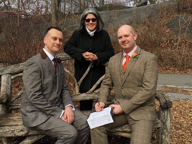 LGBT Marriage Ceremony NY - Alice Soloway Weddings - Brooklyn, New York City