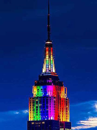 Rainbow Empire State Building - Officiant Long Island