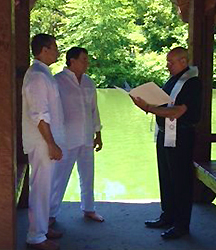 Rev. Louis Olivieri - NYC Gay Wedding Officiant performing LGBT Wedding Ceremony