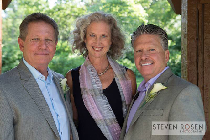 Spirited Weddings - Deborah Roth, ordained interfaith minister with gay couple