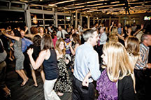 Sunset Terrace at Chelsea Piers wedding reception dance party