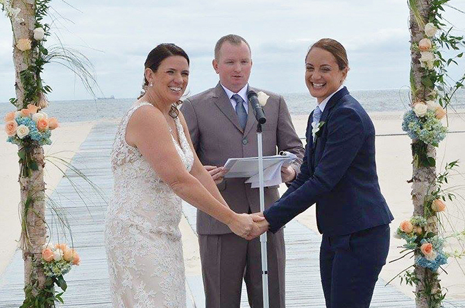 The Sands At Atlantic Beach Atlantic Beach New York photo five brides ceremony on the beach