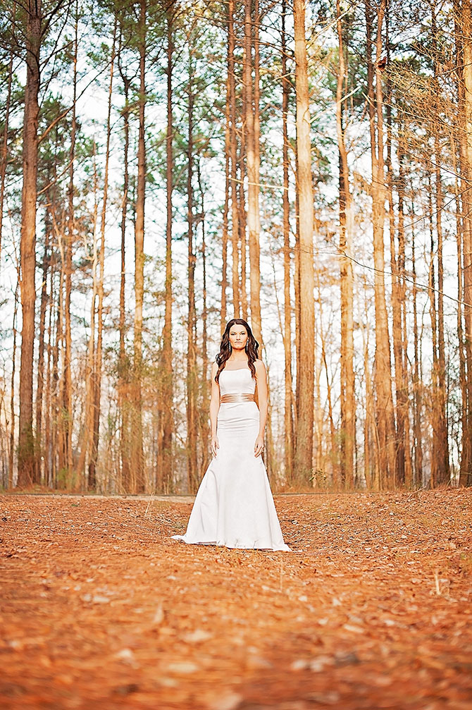 Bethany Phalen Photography - Bride in wooded area color photo