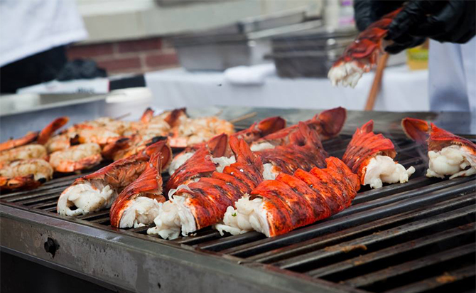 Fresh lobster on the grill Outer Banks, NC - Dawn's Kitchen Catering