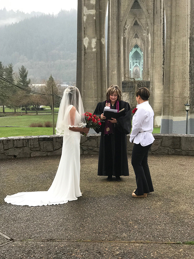 Oregon Lesbian Wedding Ceremony Cathedral - Diva Matters Ministry