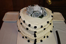 Reverend Kathleen heart shaped wedding cake