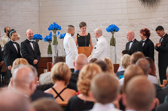 Reverend Kathleen performing lgbt marriage ceremony in Pennsylvania