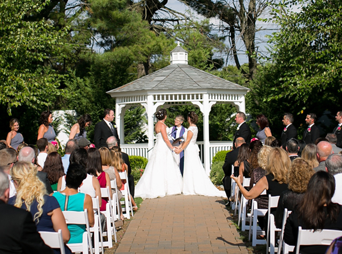 Lesbian wedding ceremony Springfiield country club