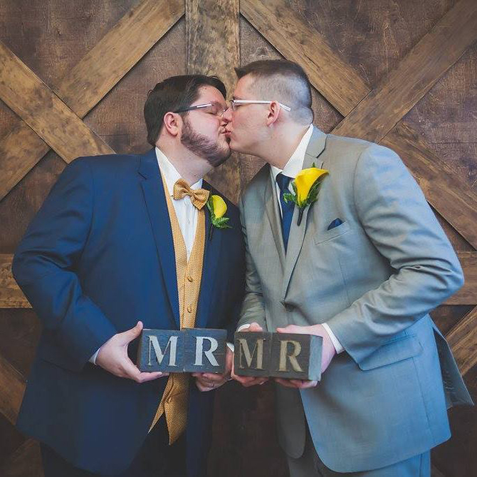 Two Grooms - LGBT Wedding - Inn at Leola Village