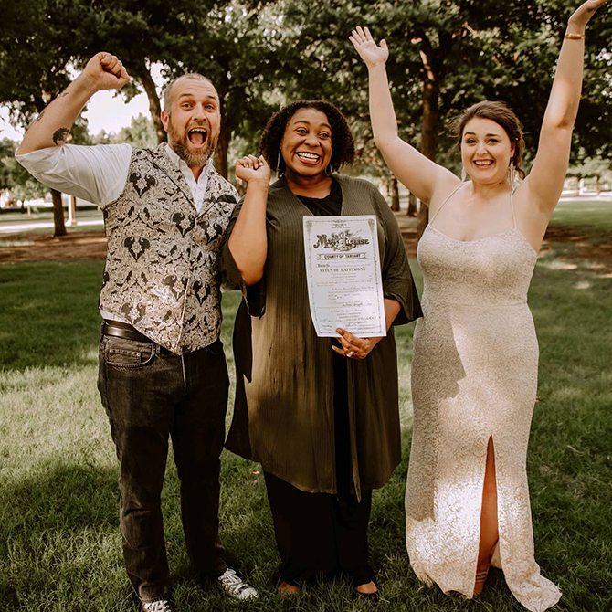 Saginaw, Texas LGBT Wedding Officiant - Joined by Jasmyn