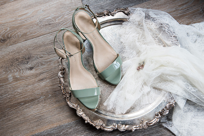 Mint wedding shoes - Arlington, VA Same-Sex Wedding Photographer - Photos From The Harty