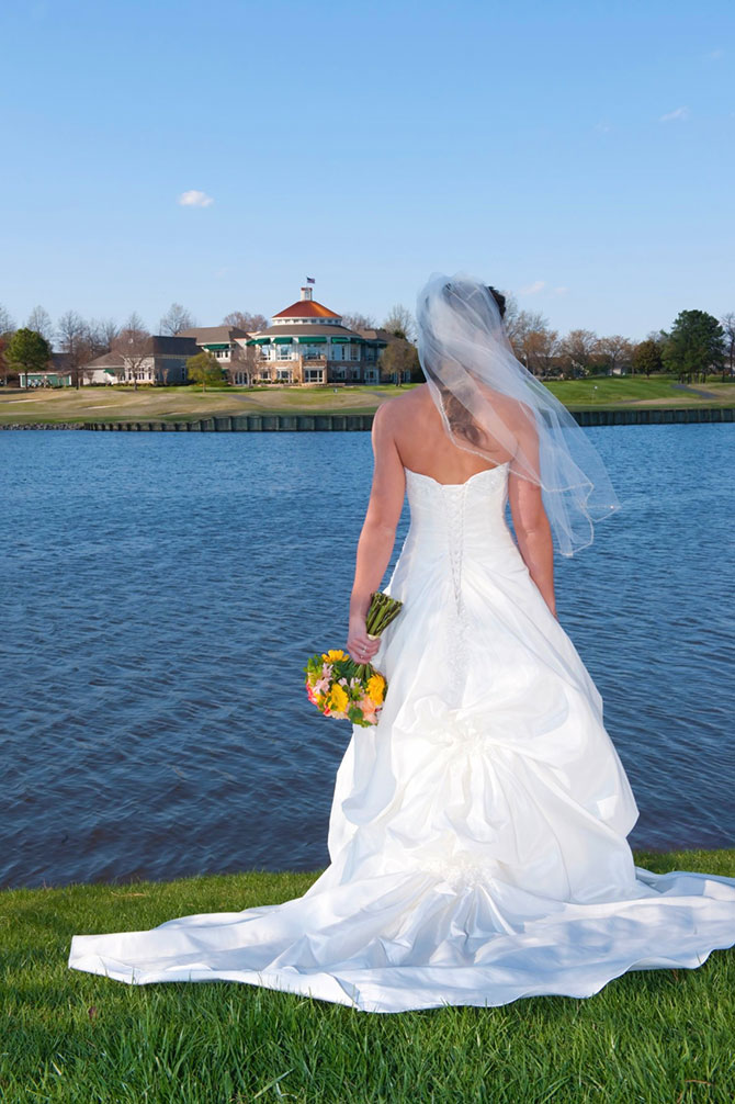 The Dominion Club - Bride by lake 