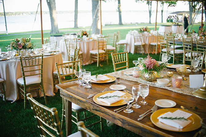 Outdoor clear tented wedding reception - Lake Lawn Resort in Wisconsin