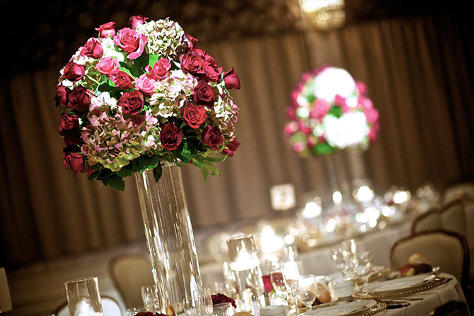 Anthony's Pier 9 - Reception table floral centerpiece