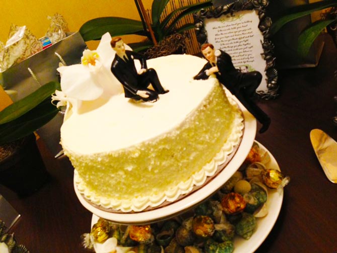 gay wedding cake yopper - Four Directions Ceremonies Susan E. Stein LGBT Wedding Officiant in PA