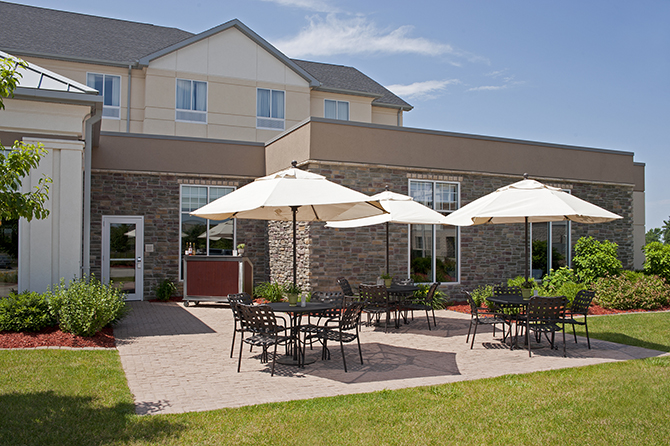 outdoor patio - Hilton Garden Inn LGBT Wedding Hotel Ames Iowa