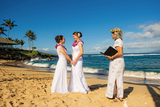 Marry Me Maui Wedding Planners - Brides Ceremony on the beach